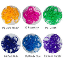 Load image into Gallery viewer, 1800pcs Rubber Loom Bands DIY Toys For Children Set Kid Lacing Rainbow Bracelet Silicone Rubber Bands Elastic Weave Girl Gifts